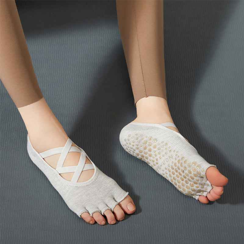 Five Toe Grip Pilates Socks Non Slip Ballet Dance Socks