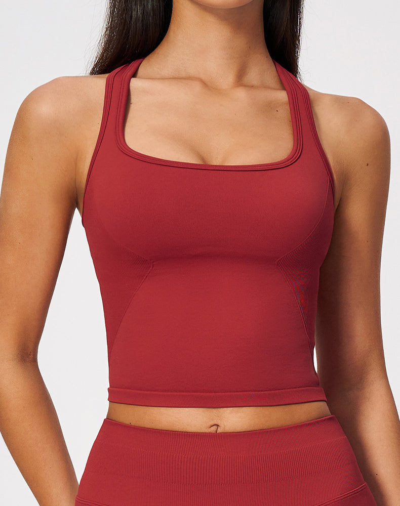 Ribbed Sports Racerback Tank Tops