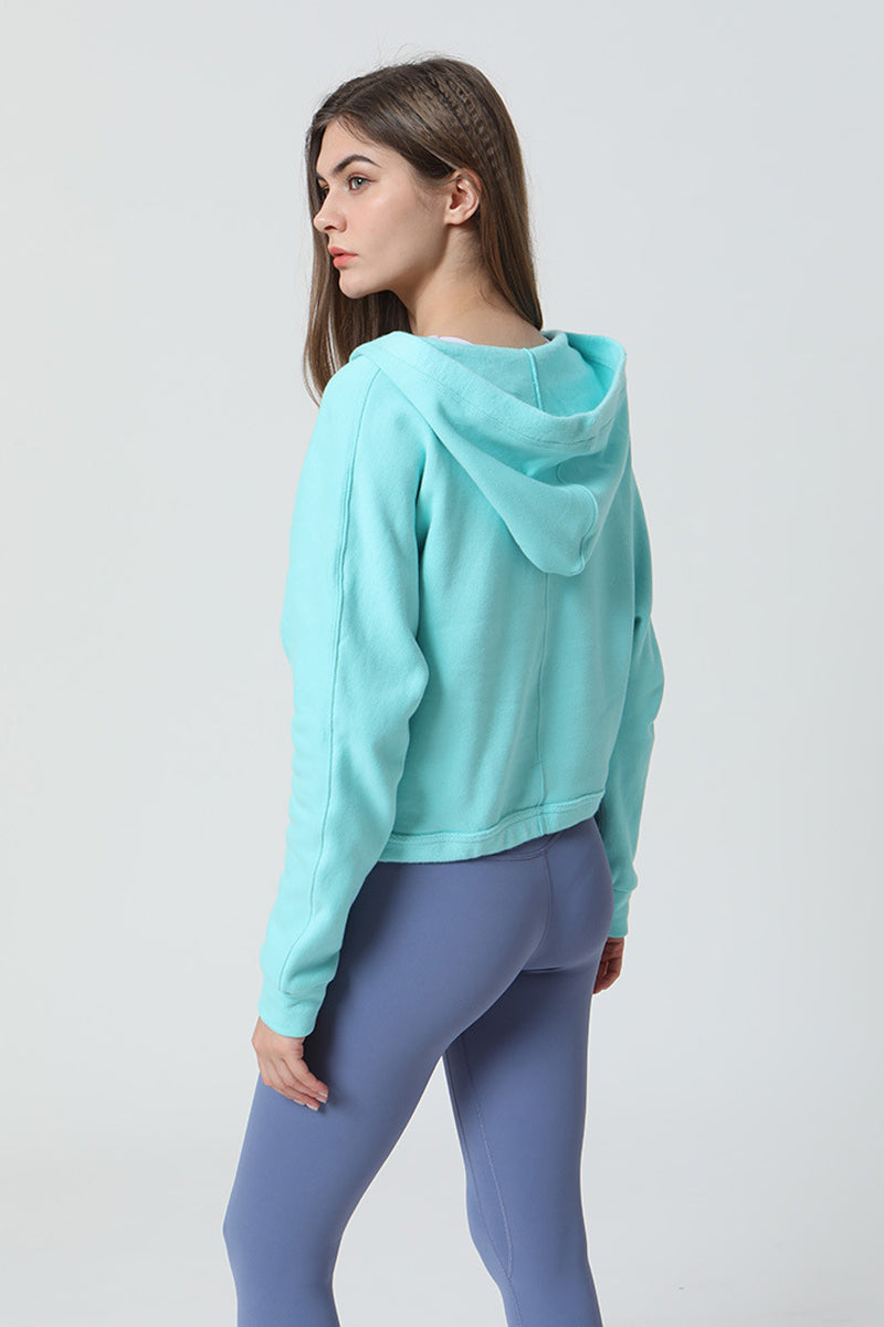 V-Neck Fleece Hoodie - Trendy &amp; Comfortable Activewear