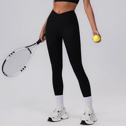 V Cross High Waist Butt Lifting Workout Leggings