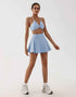 Tennis Sets with Adjustable Straps Sports Bra and Skirt