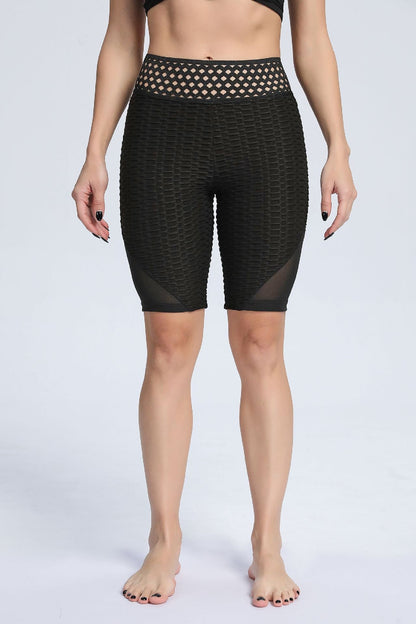 Butt Lifting Short - High Waist Fitness Style with Mesh Insert