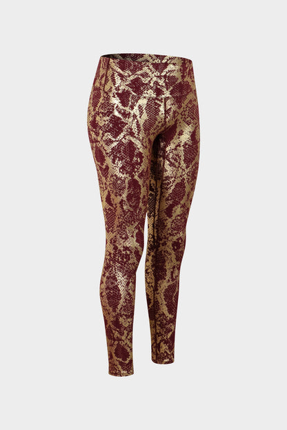 Snakeskin Print Yoga Leggings - Trendy &amp; Comfortable Workout Wear