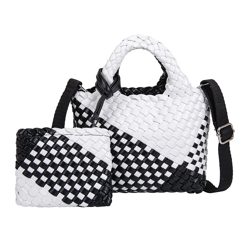 New Woven Pu Leather Tote Bag Crossbody | Stylish and Versatile Design