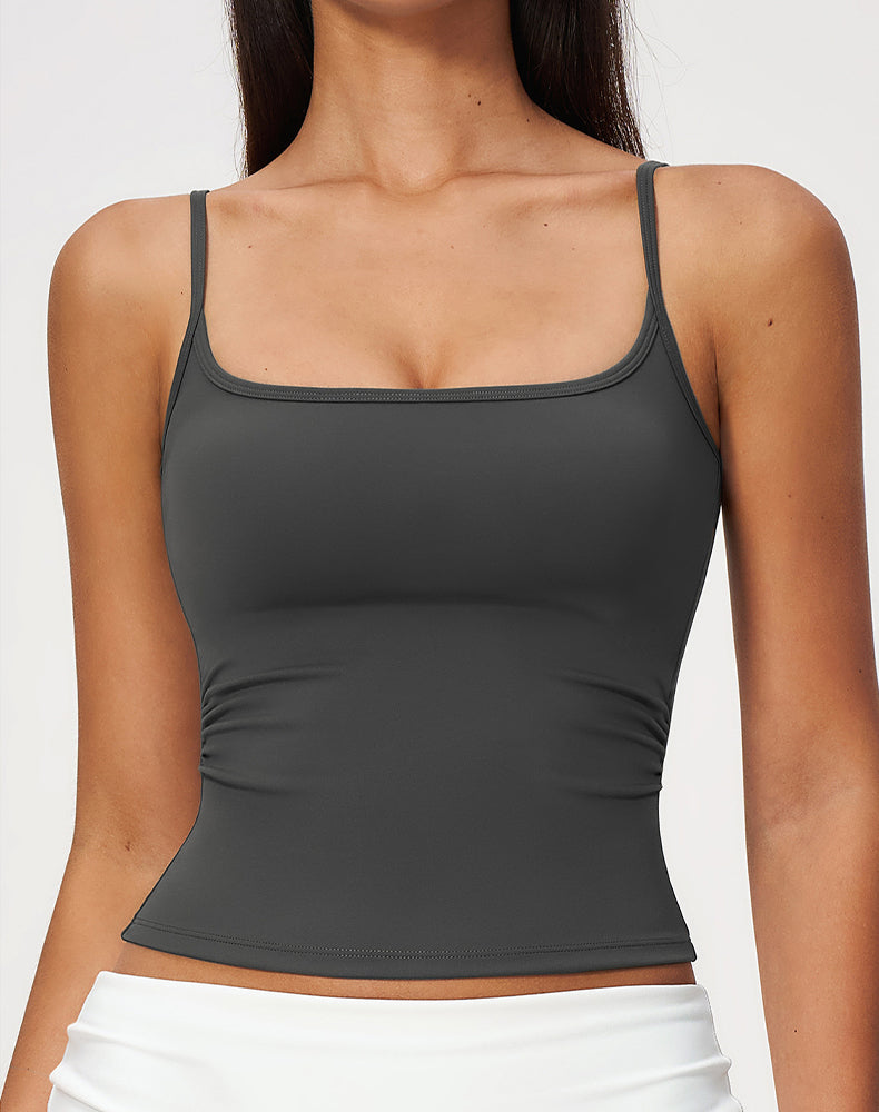 Adjustable Spaghetti Straps Basic Sports Tank Tops