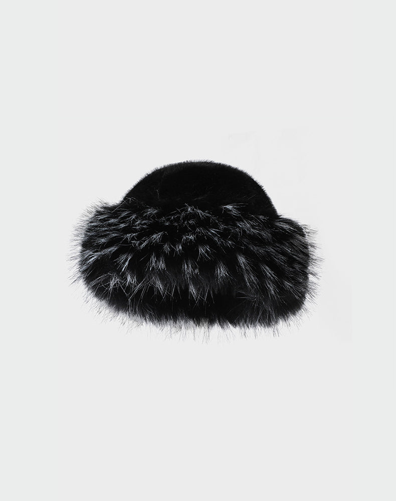 Winter Fluffy Faux Fur Fisherman Plush Hat
