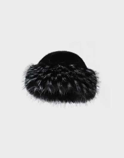 Winter Fluffy Faux Fur Fisherman Plush Hat