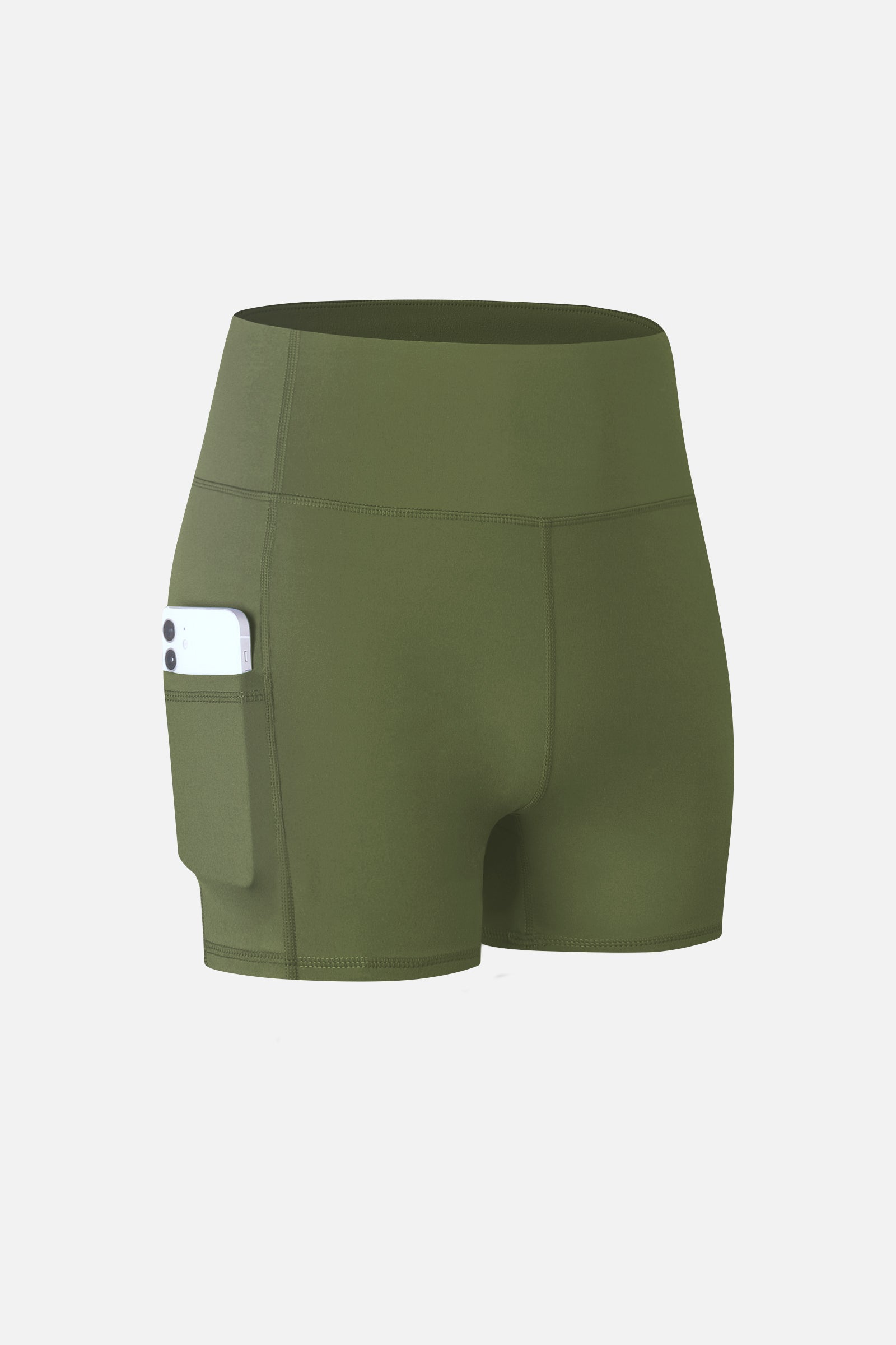 High-Rise Yoga Shorts with Pockets