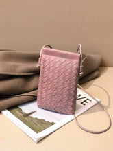PU Leather Simple Woven Crossbody Bag