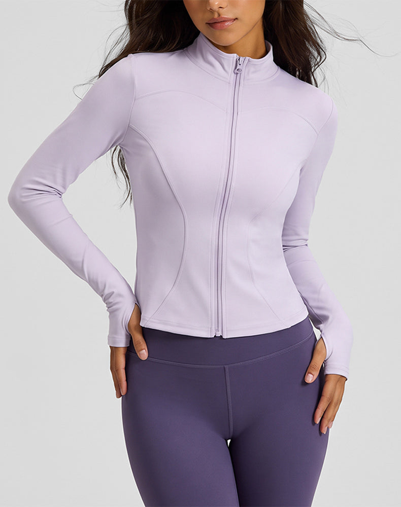 Slim Fit Sports Jacket with Thumb Holes