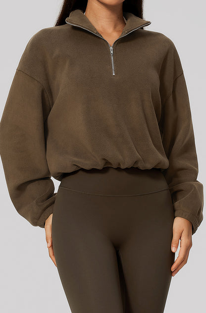Half Zip Oversized Sweatshirts
