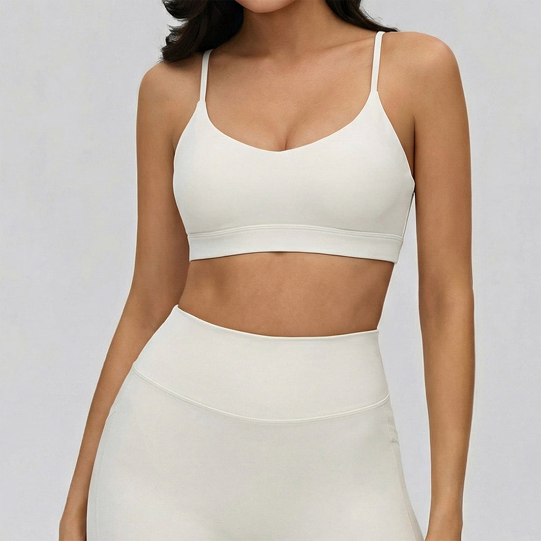 Strappy Crisscross Back Sports Bra with Removable Cups