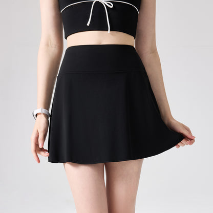 High Waist Golf Tennis Skirts with Built-in Short and Pocket