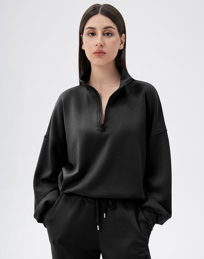 Half Zipper Casual Long Sleeve Sweatshirts