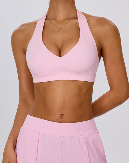 Halter Longline Sports Bra with Padded