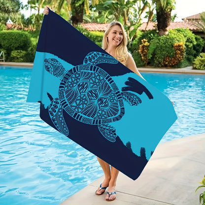 Blue Turtle Beach Towel