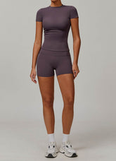 Sports Wear with Short Sleeve T-Shirt and Shorts