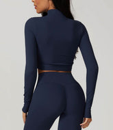 Zipper Yoga Long Sleeve T-Shirt