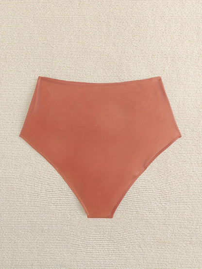 Flattering Ruched High Waist Tummy Control Swim Bottom