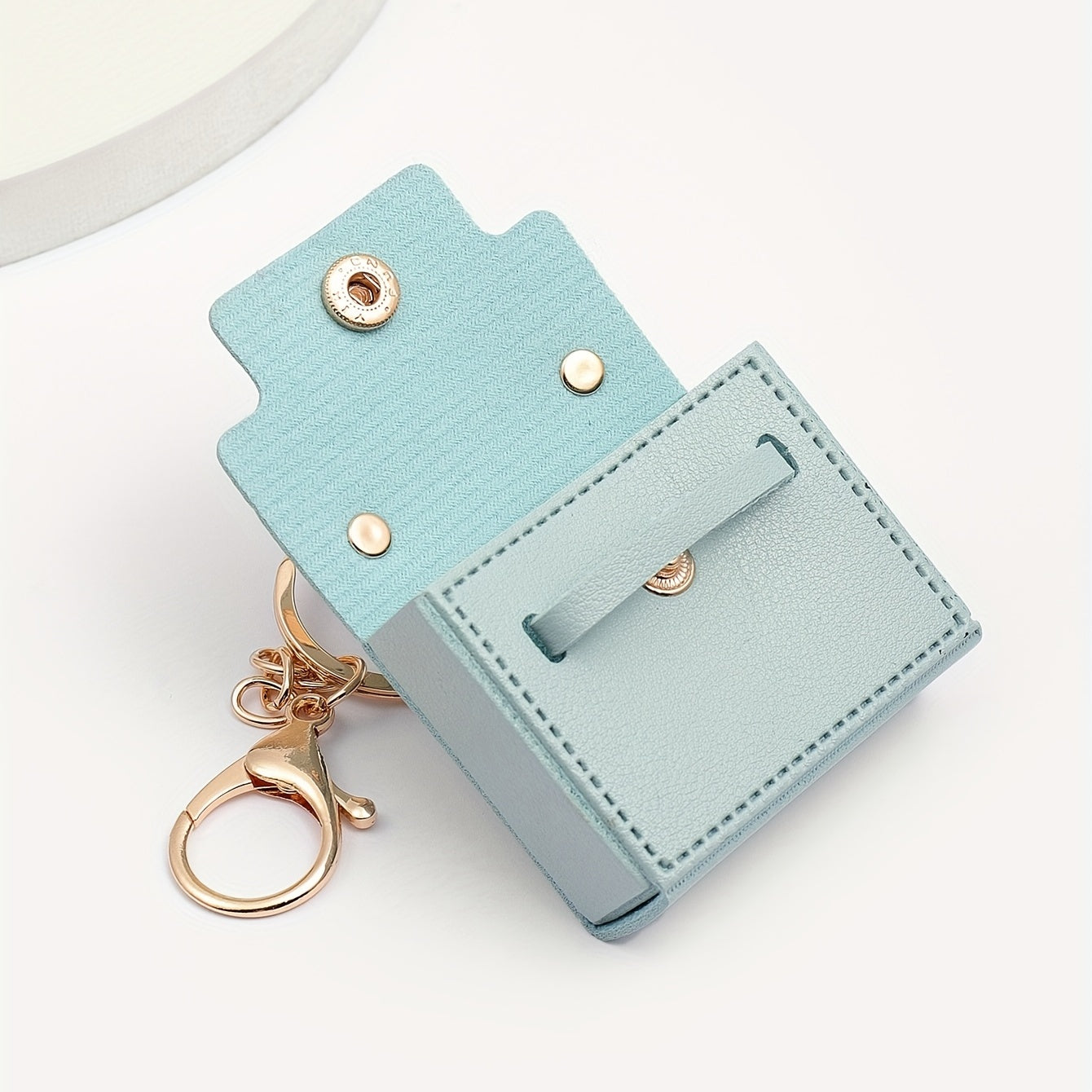 Mini Leather Coin Bag Keychain