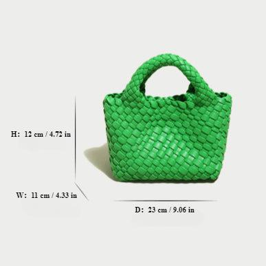 PU Leather Weave Small Tote Bag | Chic &amp; Durable Everyday Accessory