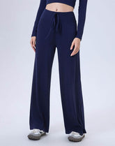 High Waist Wide Leg Pants Lounge Sweatpants with Drawstring