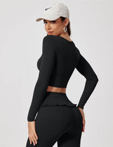 Long Sleeve Crop Sports T-Shirt