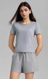 Solid Color Short Sleeve Sports T-Shirt