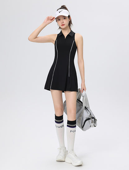 Tennis Golf Dresses Sleeveless Athletic Dress with Shorts