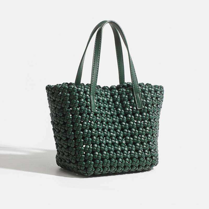 PU Woven Simple Handbag | Elegant &amp; Versatile Daily Accessory