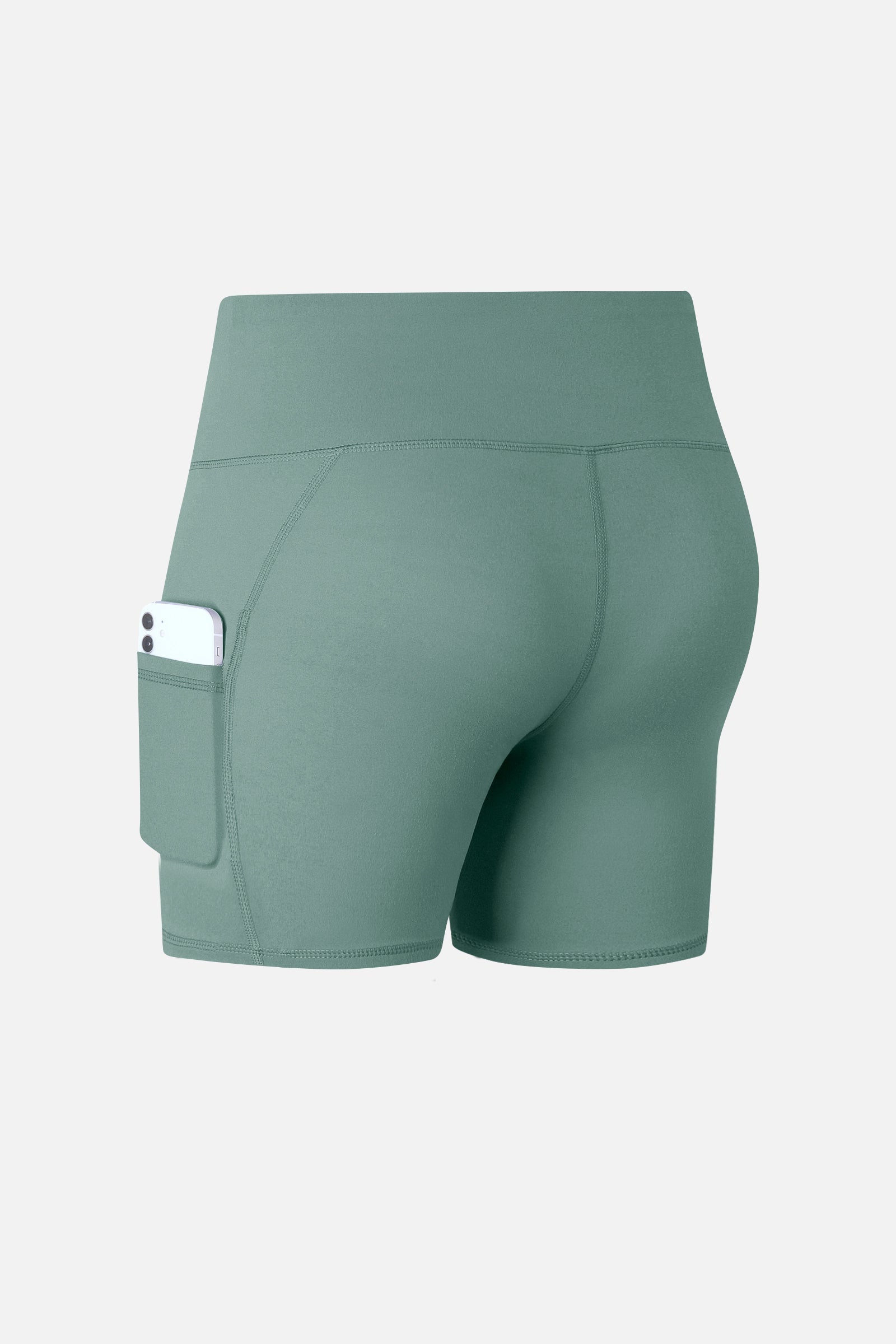 High-Rise Yoga Shorts with Pockets