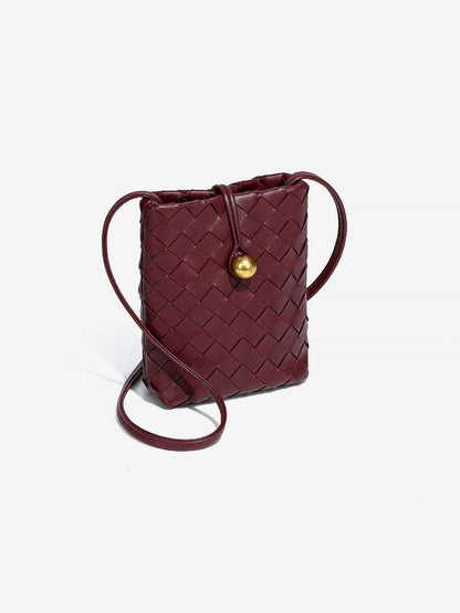 Woven Leather Cell Phone Purses Mini Crossbody Bag | Perfect for Phone