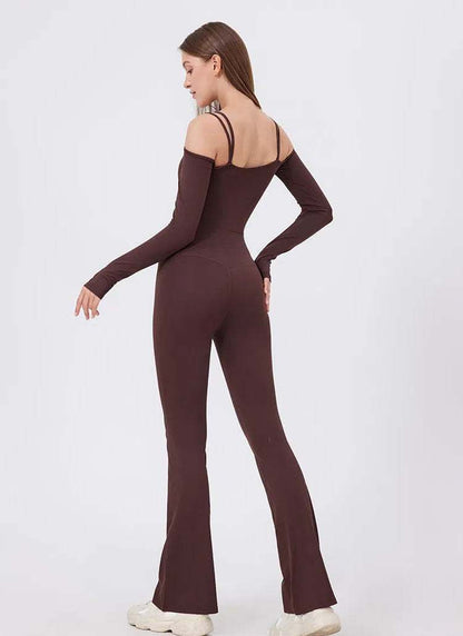 Long Sleeve Strapless Sports Jumpsuit | Chic &amp; Versatile Workout Wear