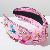 Seaside Vacation Headband with Pearl Diamond Rhinestone Shell Conch