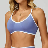 Color Block Sports Bras Workout Strappy Bra