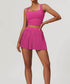 Activewear Set With Tank and Accordion Pleated Skirt