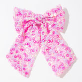 Glitter Hair Bow Clip Sequin Hair Accessories with Long Tail