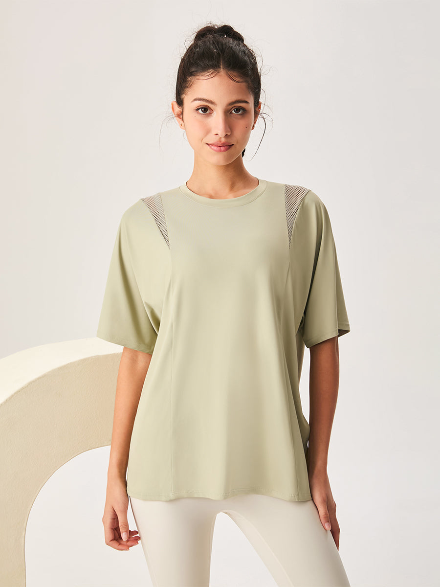 Mesh Short Sleeved Sports Loose T-Shirt