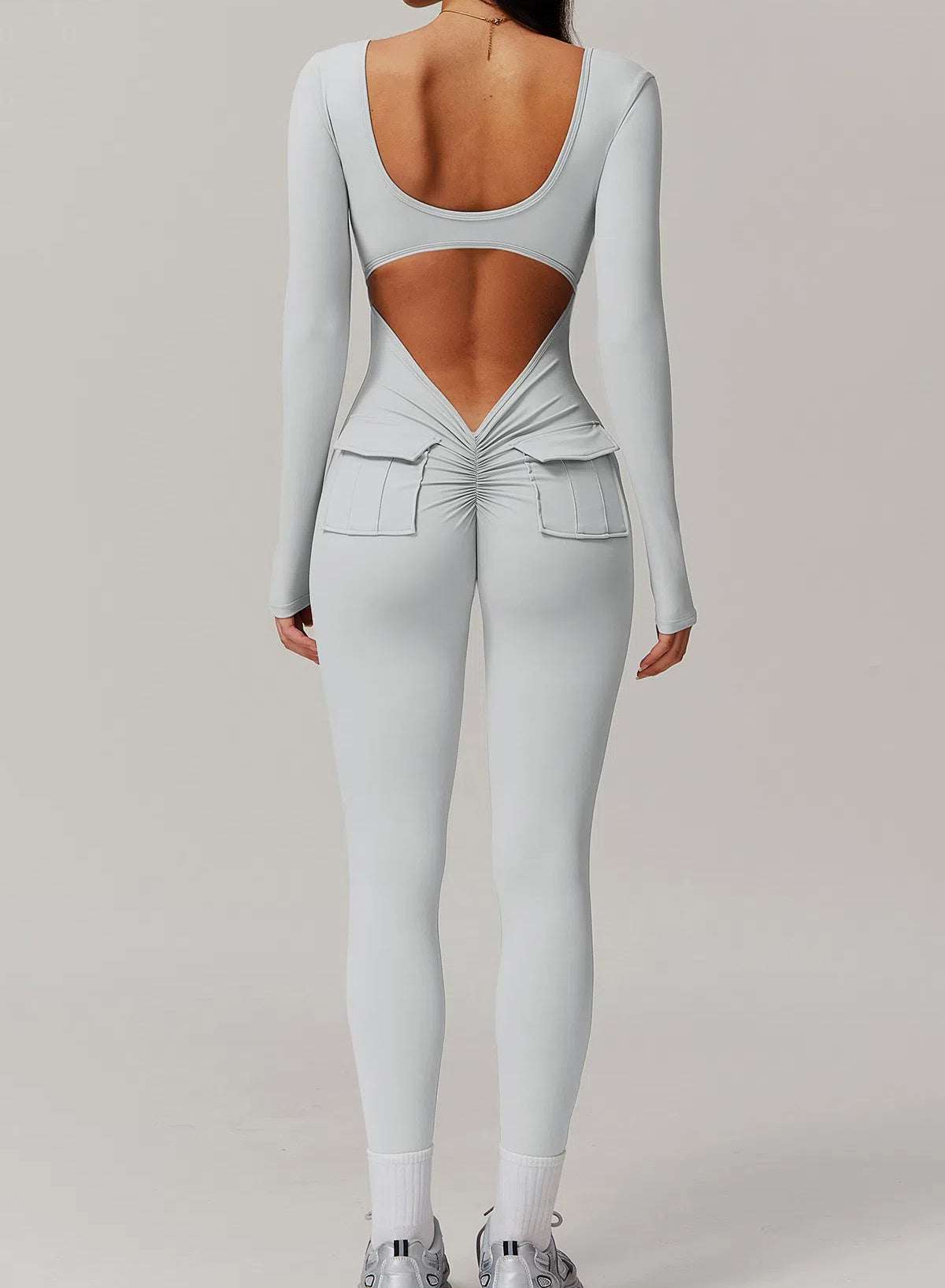 Long Sleeve One Piece Sports Jumpsuit | Perfect for Yoga and Workouts