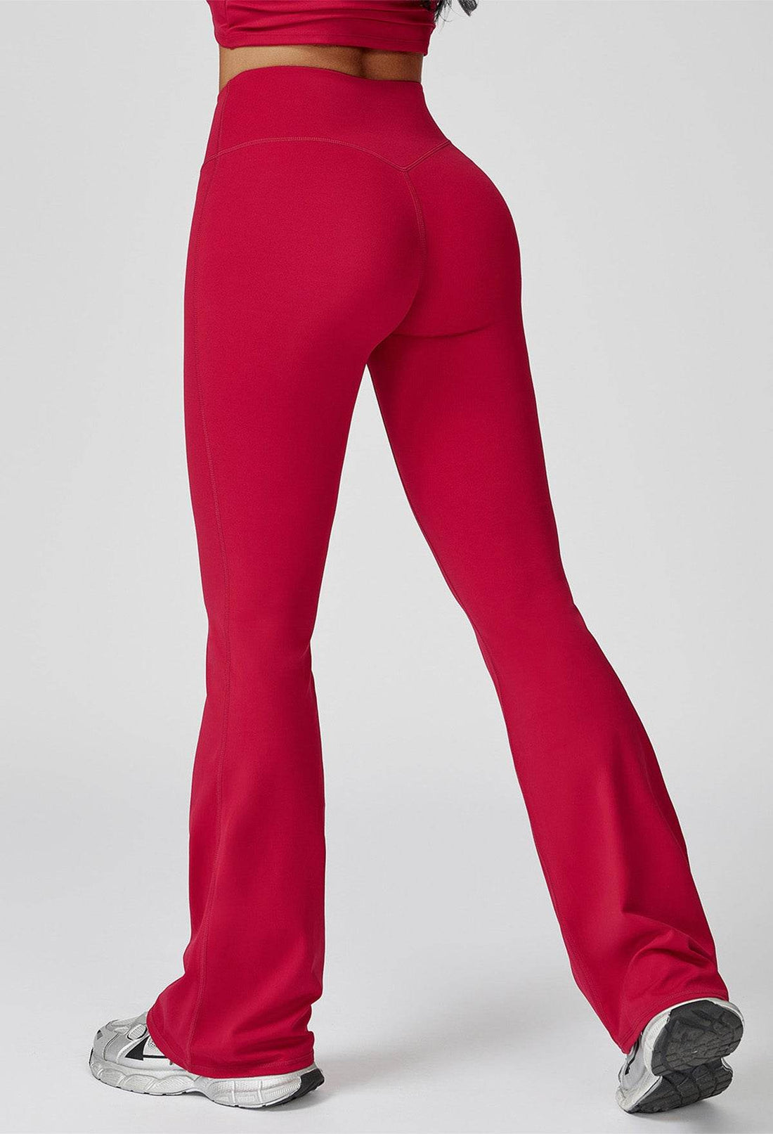 No Front Seam High Waist Sports Flared Leg Pants