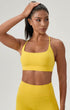 Cross Spaghetti Straps Sports Bra with Chest Pad
