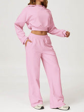 Sport Set with Long Sleeve Crop Sweatshirt and Sweatpant