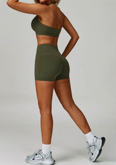 Activewear Set with Halter Sports Bra and Short