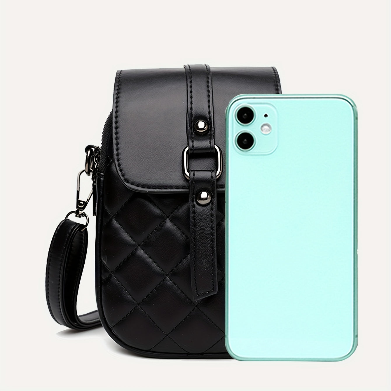 Mini Argyle Quilted Crossbody Bag