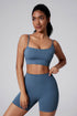 Square Neck Thin Strap Sports Bra