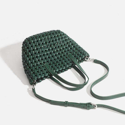 PU Woven Simple Handbag | Elegant &amp; Versatile Daily Accessory