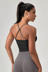 Asymmetrical Triangle Hem Sport Tank Top