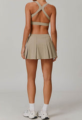 Sport Wear Set with Bra and Skirt