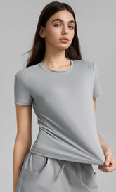 Solid Color Short Sleeve Sports T-Shirt