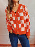 Plaid Color Block Cardigan Sweater | Cozy & Stylish Layering Piece